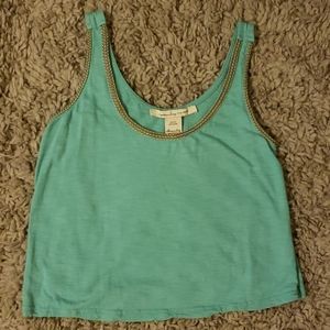 Light Blue Sleeveless Crop Top